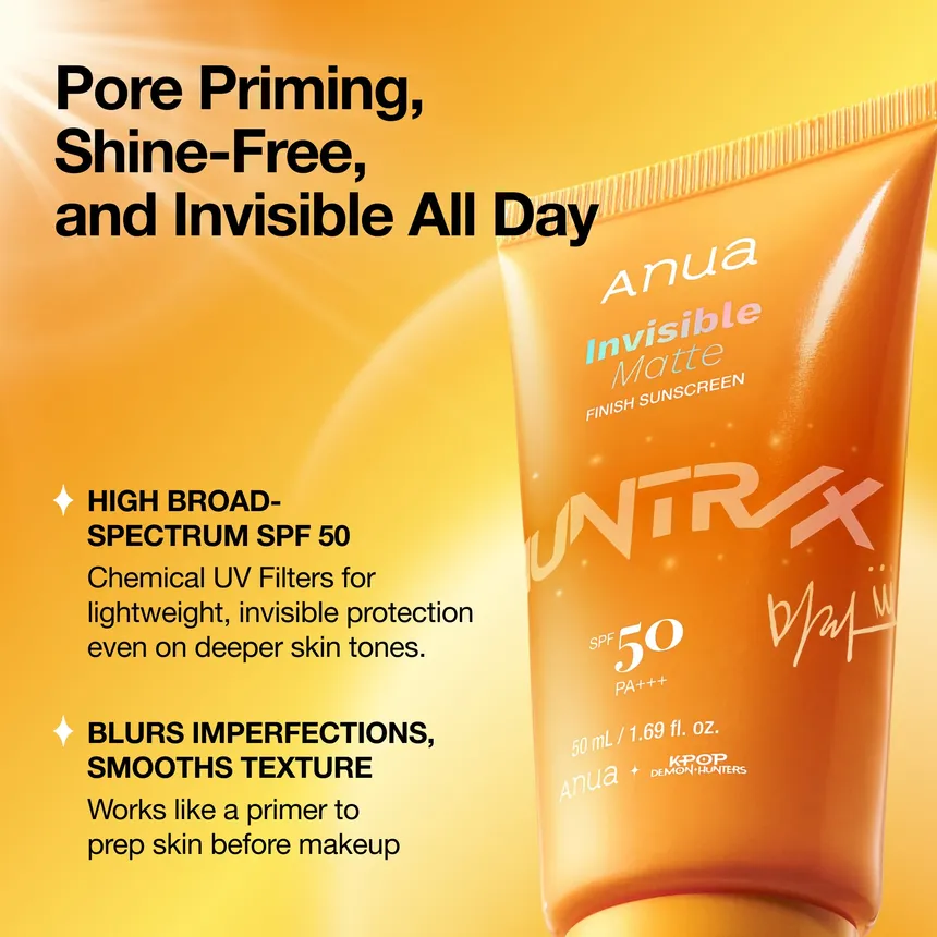  Kpop Demon Hunters Invisible Matte Finish Sunscreen Texture