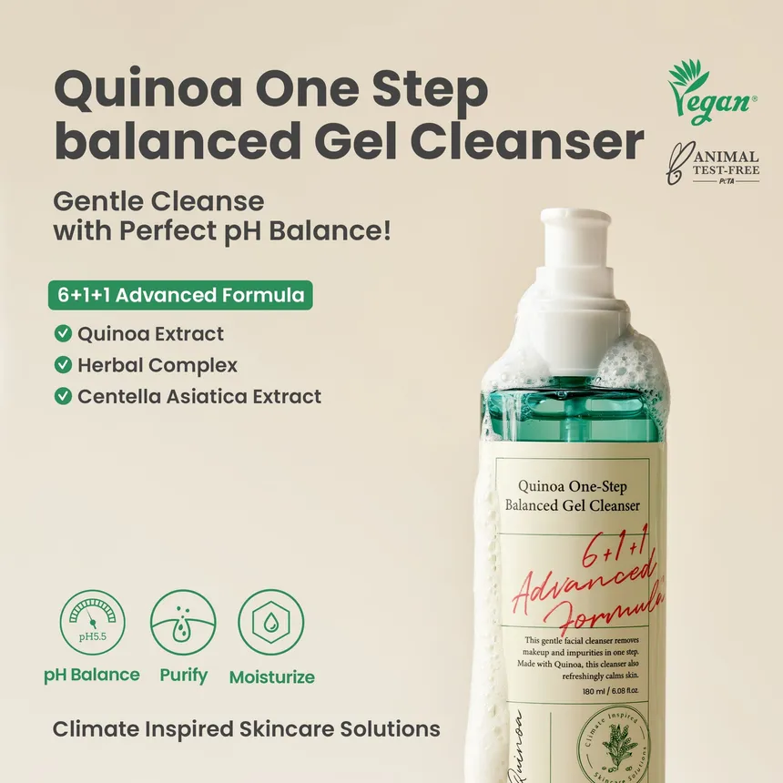 Quinoa One Step Balanced Gel Cleanser Texture