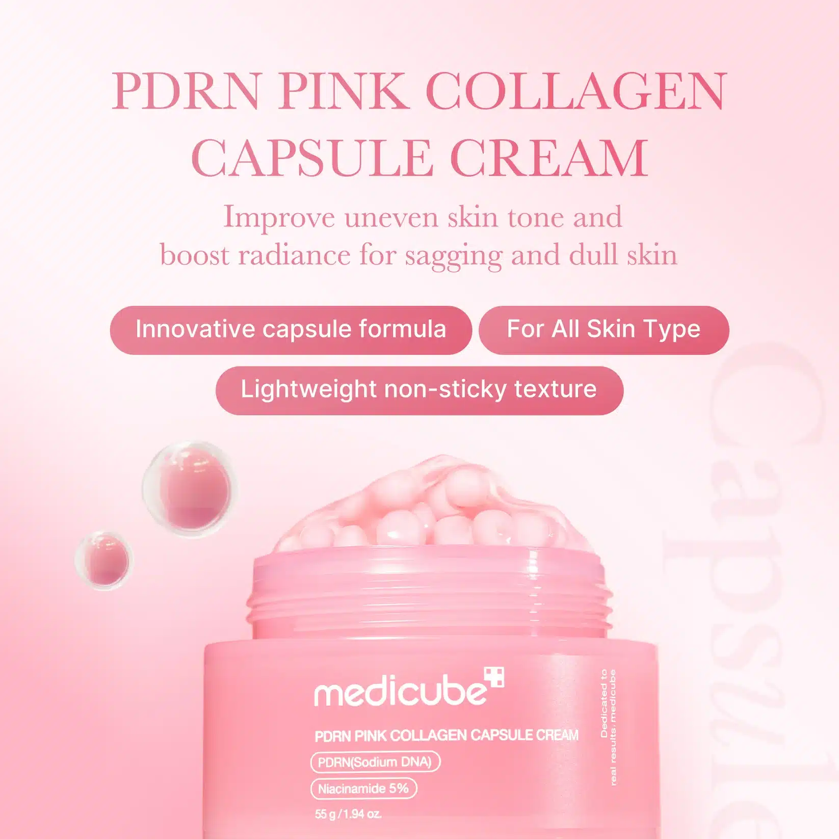 PDRN Pink Collagen Capsule Cream Texture
