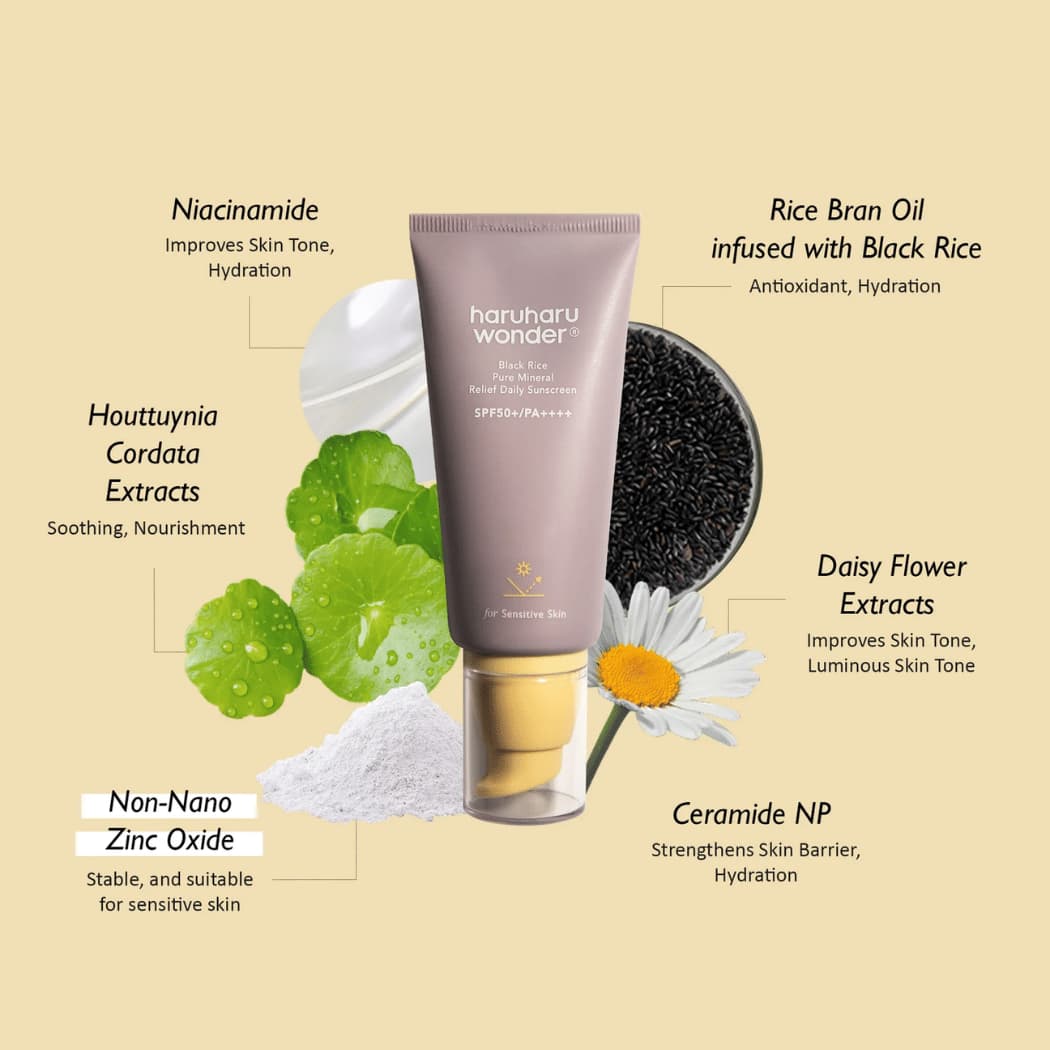 Black Rice Pure Mineral Relief Daily Sunscreen Texture