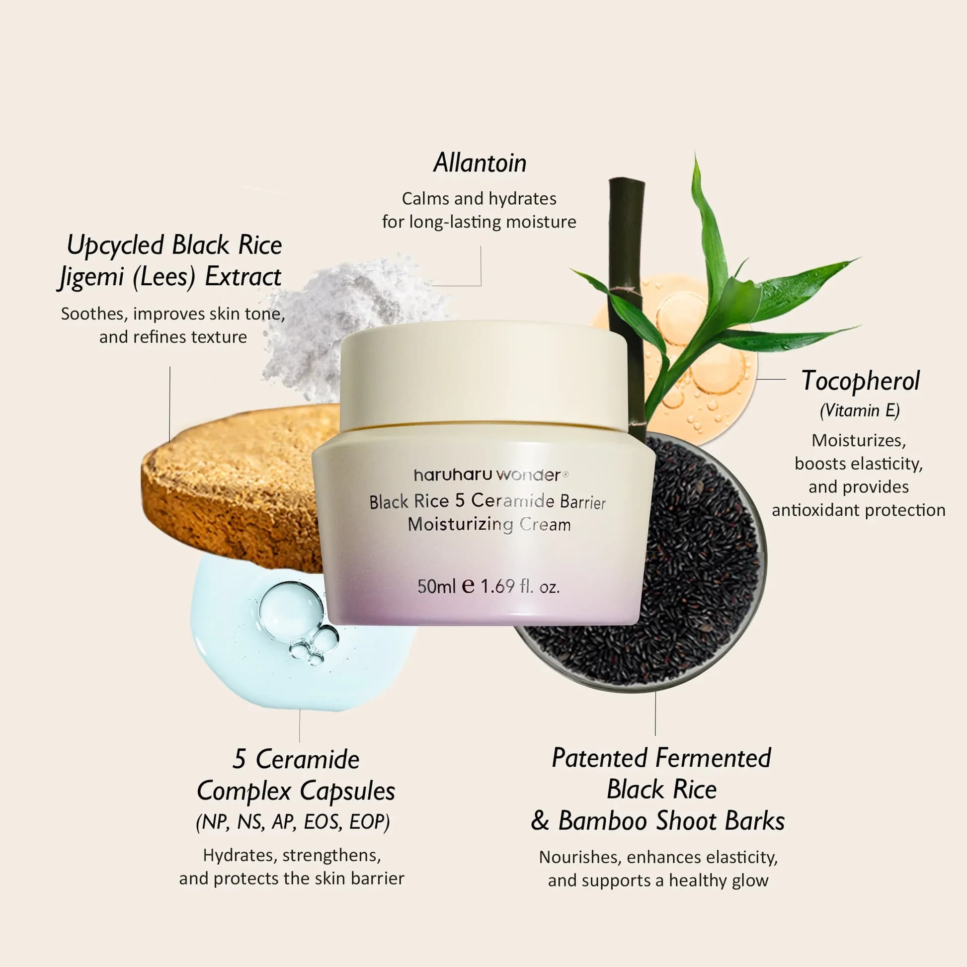  Black Rice 5 Ceramide Barrier Moisturizing Cream Texture