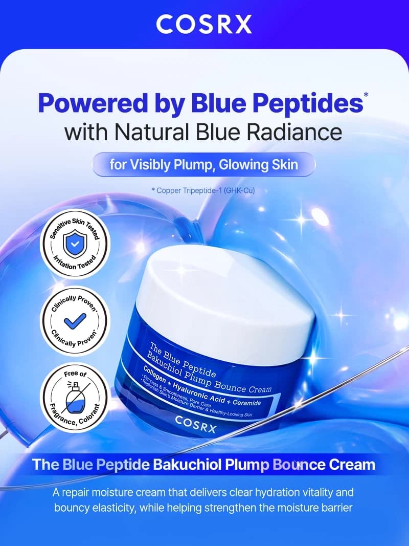 The Blue Peptide Bakuchiol Plump Bounce Cream Texture