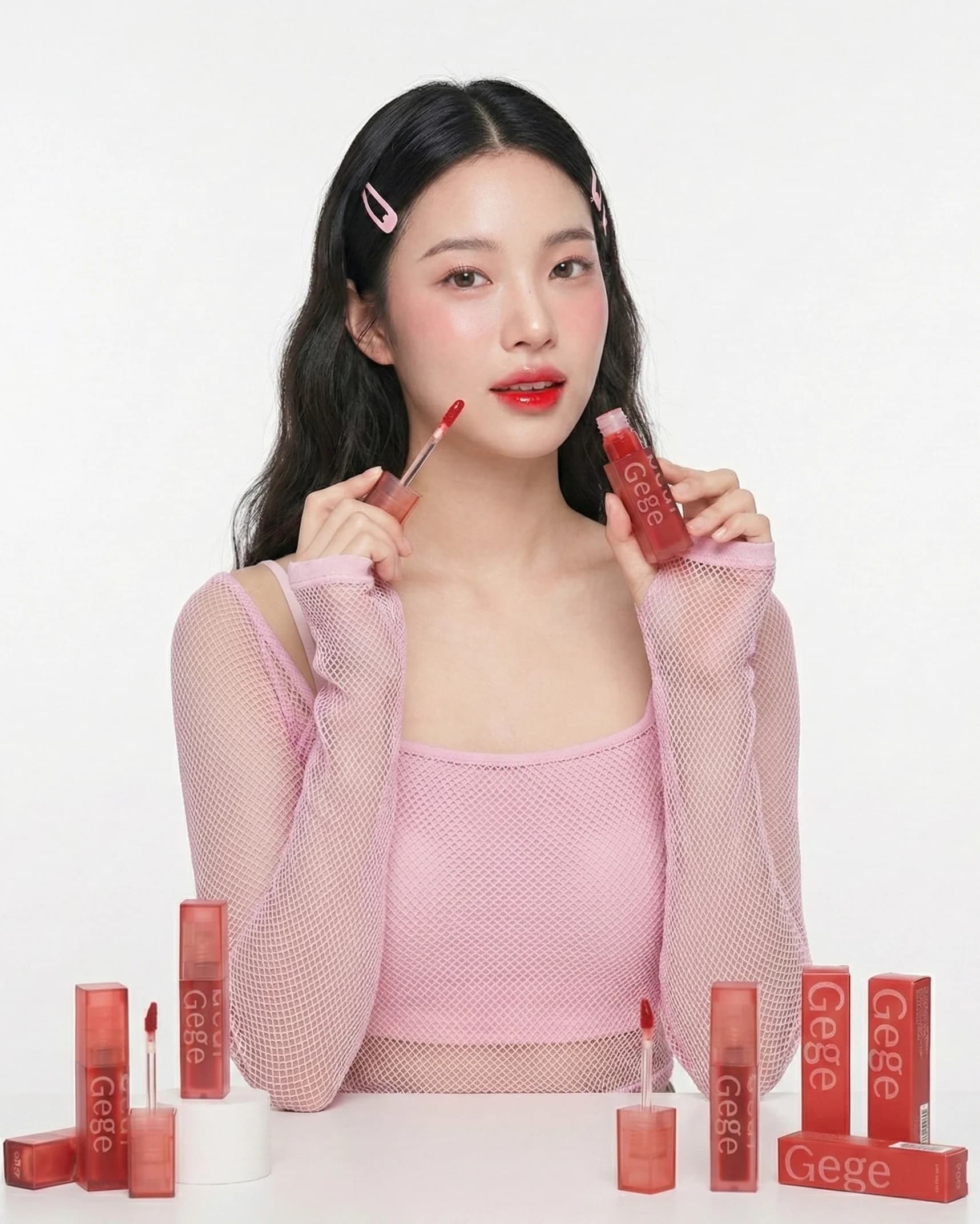 Cute Rabbit Velvet Lip Mud Lip colour look