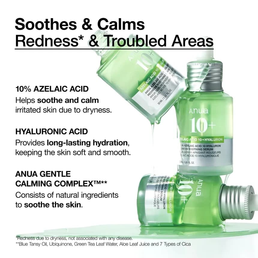 Azelaic Acid 10 Hyaluron Redness Soothing Serum Benefits