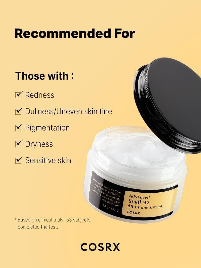 Advanced Snail 92 All In One Cream Recommended skin concerns